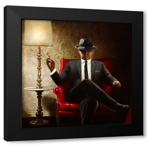 Black Tie Black Modern Wood Framed Art Print by Silver, John