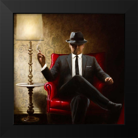 Black Tie Black Modern Wood Framed Art Print by Silver, John
