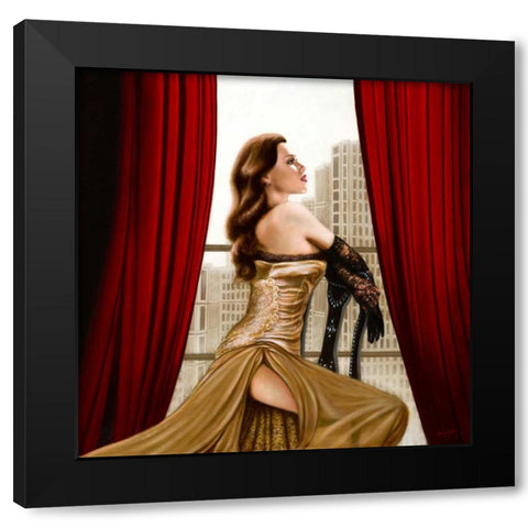 High Heels Black Modern Wood Framed Art Print with Double Matting by Silver, John