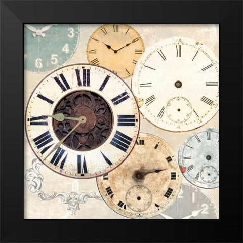 Timepieces I Black Modern Wood Framed Art Print by Joannoo