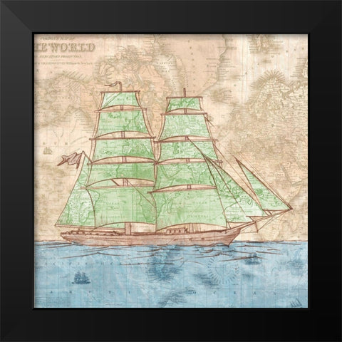 Vessel II Black Modern Wood Framed Art Print by Joannoo