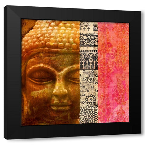 Siddharta (detail) Black Modern Wood Framed Art Print by Joannoo