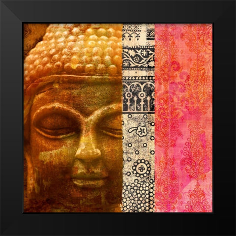 Siddharta (detail) Black Modern Wood Framed Art Print by Joannoo