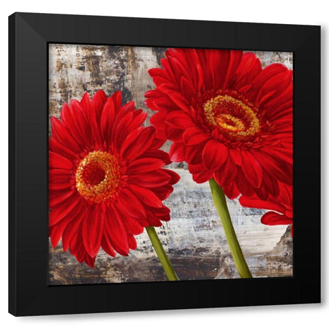 Red Gerberas I Black Modern Wood Framed Art Print by Thomlinson, Jenny