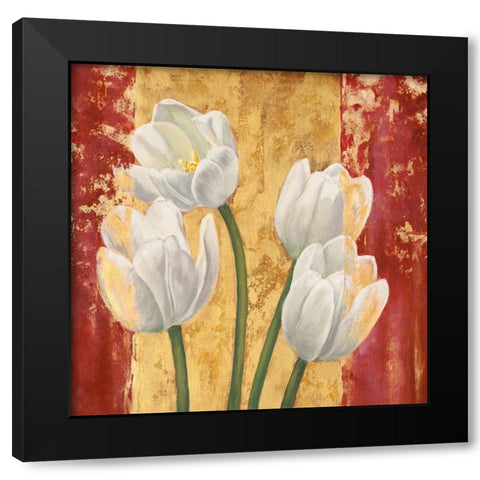 Royal Red I Black Modern Wood Framed Art Print with Double Matting by Jenny, Thomlinson