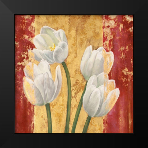 Royal Red I Black Modern Wood Framed Art Print by Jenny, Thomlinson