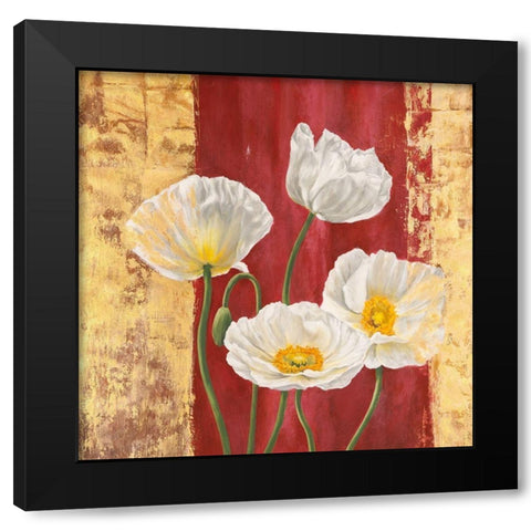 Royal Red II Black Modern Wood Framed Art Print by Jenny, Thomlinson