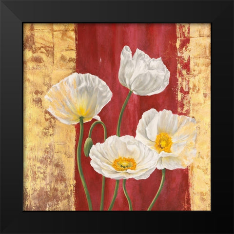 Royal Red II Black Modern Wood Framed Art Print by Jenny, Thomlinson