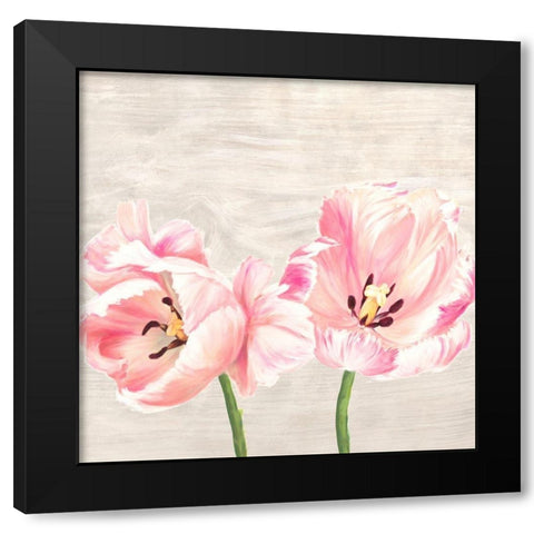 Classic Tulips II Black Modern Wood Framed Art Print with Double Matting by Jenny, Thomlinson