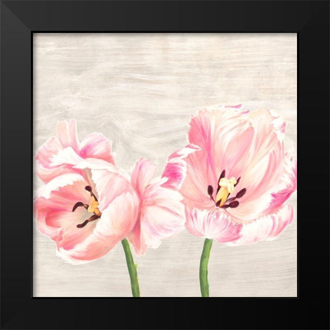 Classic Tulips II Black Modern Wood Framed Art Print by Jenny, Thomlinson