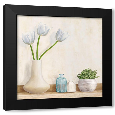 Minimalist Setting II Black Modern Wood Framed Art Print with Double Matting by Thomlison, Jenny