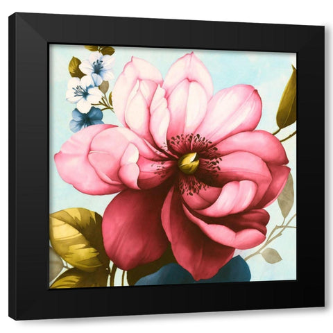 Purple Azaleas (detail) Black Modern Wood Framed Art Print with Double Matting by Keiko, Rei