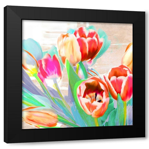 I dreamt of Tulips (detail) Black Modern Wood Framed Art Print by Kelly, Parr