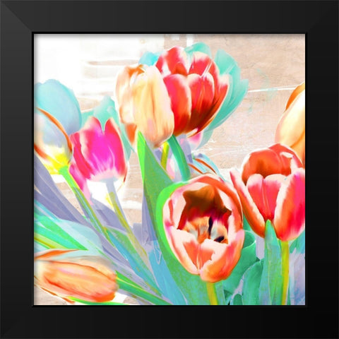 I dreamt of Tulips (detail) Black Modern Wood Framed Art Print by Kelly, Parr