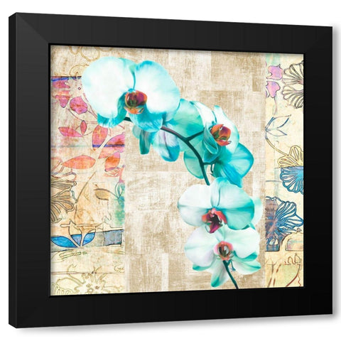 Kaleidoscope Orchid II (detail) Black Modern Wood Framed Art Print with Double Matting by Kelly, Parr