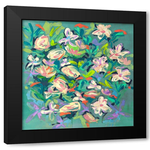 Waterlily Pond Black Modern Wood Framed Art Print by Parr, Kelly