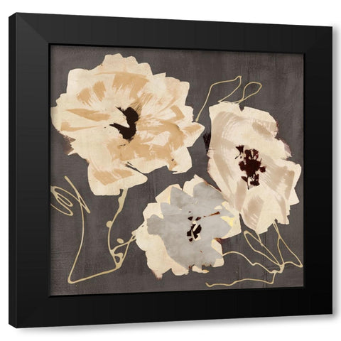 Earth Flowers I (detail) Black Modern Wood Framed Art Print by Parr, Kelly