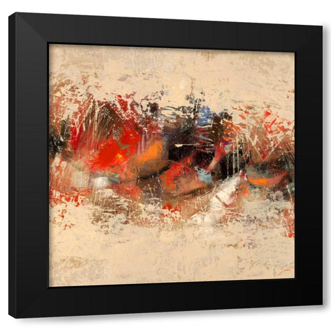 Festa I Black Modern Wood Framed Art Print by Lucas