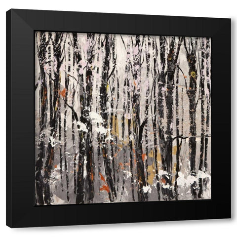Bosco II Black Modern Wood Framed Art Print with Double Matting by Lucas