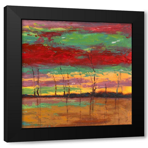 Tramonto sul bosco III Black Modern Wood Framed Art Print with Double Matting by Lucas
