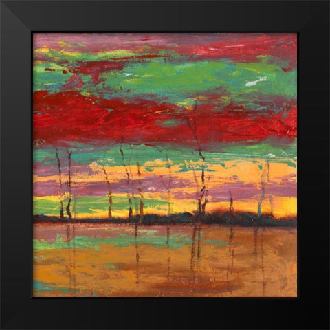 Tramonto sul bosco III Black Modern Wood Framed Art Print by Lucas