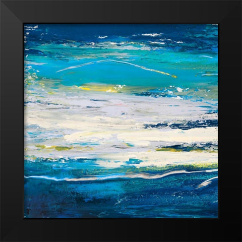 In volo sul mare I Black Modern Wood Framed Art Print by Lucas