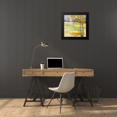 Brezza del bosco Black Modern Wood Framed Art Print by Lucas