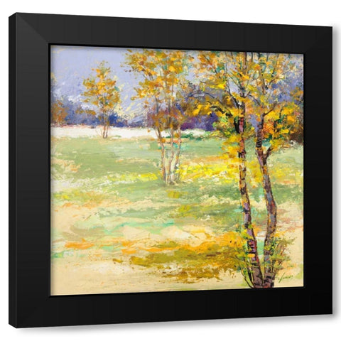 Brezza del bosco Black Modern Wood Framed Art Print by Lucas