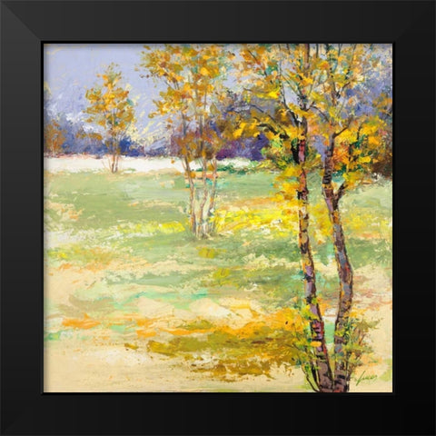 Brezza del bosco Black Modern Wood Framed Art Print by Lucas