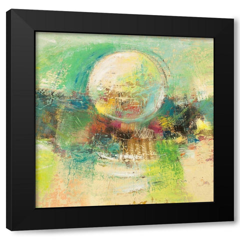 Luna smeraldo (detail) Black Modern Wood Framed Art Print by Lucas