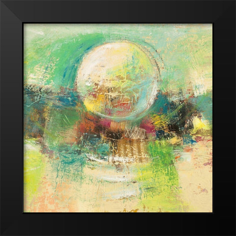 Luna smeraldo (detail) Black Modern Wood Framed Art Print by Lucas