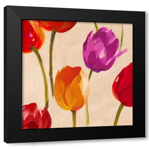 Tulip Funk (detail) Black Modern Wood Framed Art Print with Double Matting by Villa, Luca