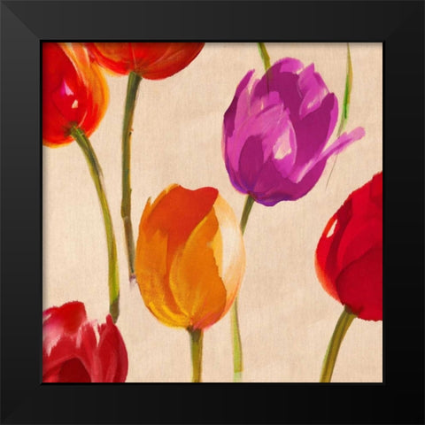 Tulip Funk (detail) Black Modern Wood Framed Art Print by Villa, Luca
