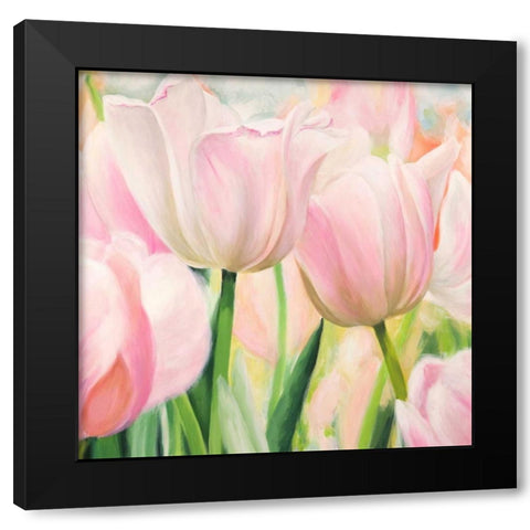 Primavera I Black Modern Wood Framed Art Print with Double Matting by Villa, Luca