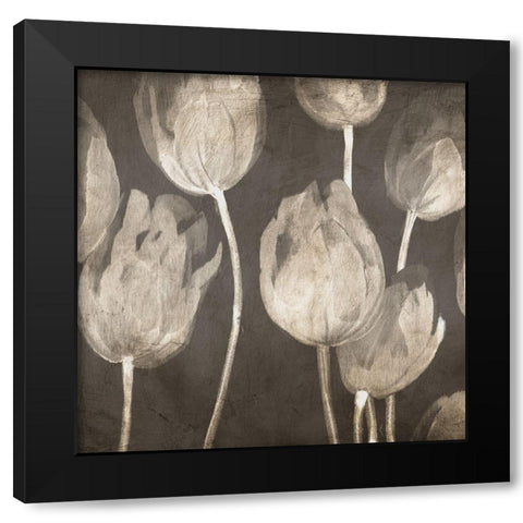 Washed Tulips I Black Modern Wood Framed Art Print by Villa, Luca