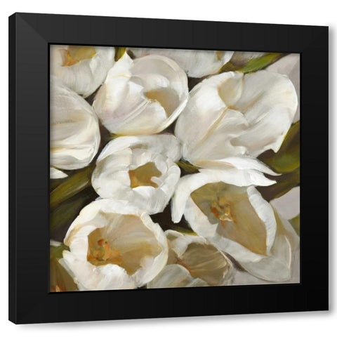 Bianco II Black Modern Wood Framed Art Print by Sanna, Leonardo