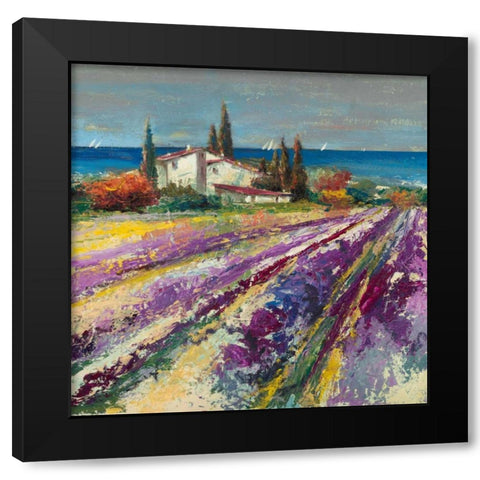 Sognando la Provenza Black Modern Wood Framed Art Print by Florio, Luigi