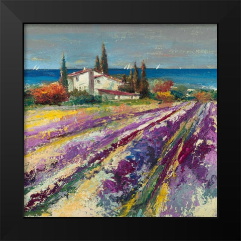 Sognando la Provenza Black Modern Wood Framed Art Print by Florio, Luigi