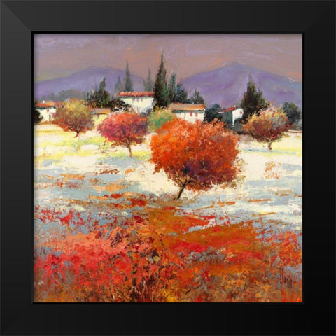 Dolci colline Black Modern Wood Framed Art Print by Florio, Luigi