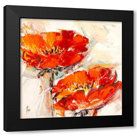 Papaveri dorati Black Modern Wood Framed Art Print by Florio, Luigi