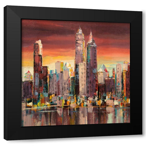 Sera su New York- detail Black Modern Wood Framed Art Print with Double Matting by Florio, Luigi