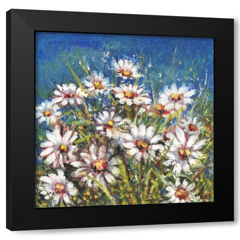 Campo di margherite Black Modern Wood Framed Art Print by Florio, Luigi