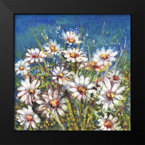 Campo di margherite Black Modern Wood Framed Art Print by Florio, Luigi