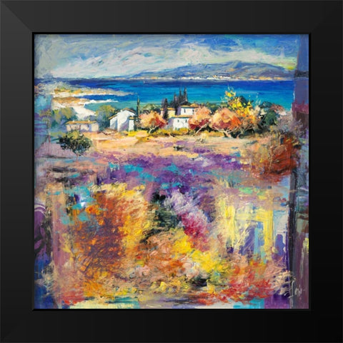 Costa mediterranea Black Modern Wood Framed Art Print by Florio, Luigi