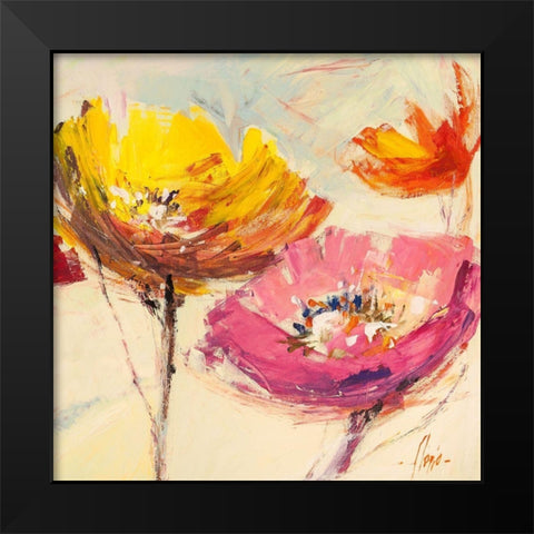 Nel vento II Black Modern Wood Framed Art Print by Luigi, Florio