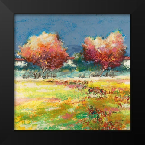 Alberi nel prato Black Modern Wood Framed Art Print by Florio, Luigi