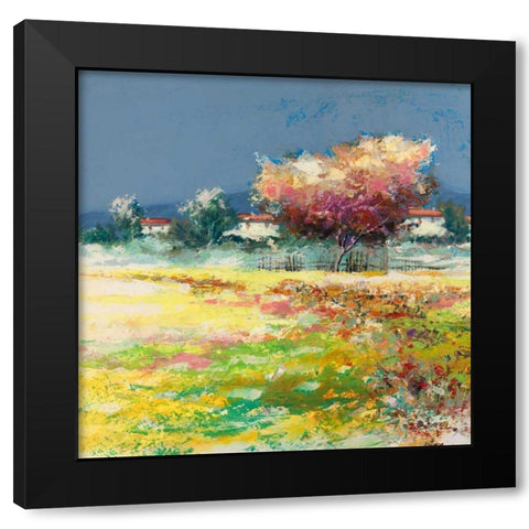 Albero nel prato Black Modern Wood Framed Art Print by Florio, Luigi