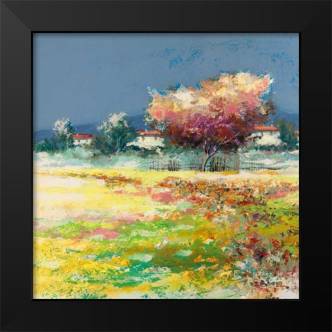 Albero nel prato Black Modern Wood Framed Art Print by Florio, Luigi