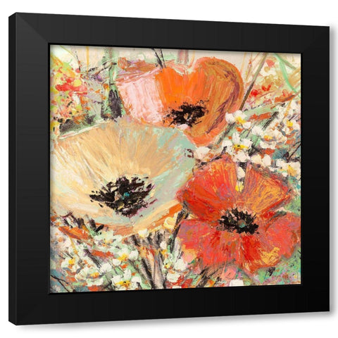 Gemme in fiore II Black Modern Wood Framed Art Print with Double Matting by Luigi, Florio