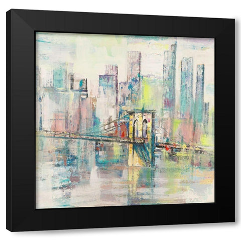 Mattino a Manhattan (detail) Black Modern Wood Framed Art Print by Florio, Luigi